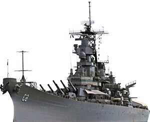 Image of a large battleship
