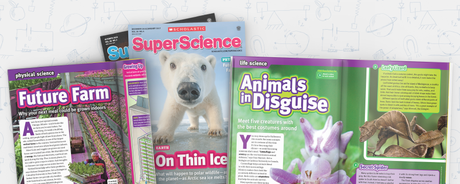 An assortment of SuperScience magazine spreads