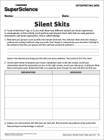 Silent Skits skills sheet