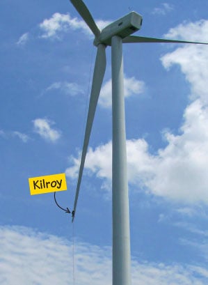 A wind turbine