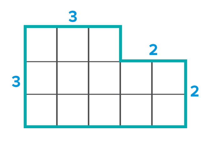 Three rows that combine to 13 blocks