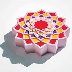 Colorful geometric cake